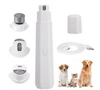 FiTspi Broyeur à ongles électrique pour chien, lime à ongles pour animaux domestiques, tondeuse de toilettage pour griffe de chat à faible bruit, kit de toilettage rechargeable pour chiens et chats de