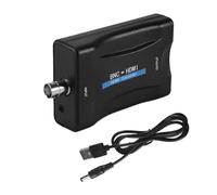 FiTspi Convertisseur vidéo BNC vers HDMI, adaptateur de câble coaxial PAL NTSC avec USB, prend en charge la sortie 720p/1080p pour signal vidéo analogique caméra de sécurité pour surveiller un