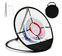 FiTspi Filet de golf portable, filet à 3 anneaux pour la pratique du cale, filet pop-up pour extérieur et intérieur