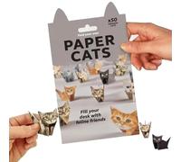 FiTspi Kit de 50 feuilles de papier origami pour plier les figurines de chat mignons, modèles de papier décoratif, impression créative 3D animal mignon pour les amoureux des chats, décoration de
