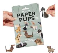 FiTspi Kit de 50 feuilles de papier pour chien, papier origami pour plier les figurines de chiens mignons, modèles de papier décoratif, impression créative 3D animal mignon pour les amoureux des