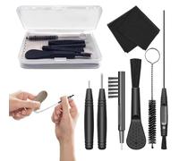 FiTspi Kit de nettoyage pour appareils auditifs, 8 pièces avec outils, brosses, fil, amplificateur nettoyant, accessoires et étui, kit complet pour appareils auditifs et appareils électroniques