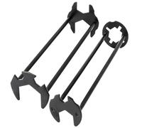 FiTspi Lot de 2 clés de lavabo, 7 tailles de clés d'évier multifonctionnelles, clé universelle sous évier e plomberie, outil de retrait d'écrou de robinet hexagonal à quatre griffes pour cuisine