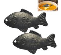 FiTspi Lot de 2 poissons en fer pour la cuisine et le soulagement des carences, source naturelle de fer, alternative au fer, idéal pour les menstruateurs et les végétaliens