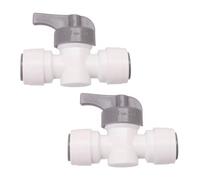 FiTspi Lot de 2 raccords de valve d'arrêt de rechange pour John Guest - 12 mm - Robinet d'arrêt pour caravane, camping-car, bateau, camping-car, camping-car