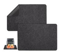 FiTspi Lot de 2 tapis résistants à la chaleur pour friteuse à air, tapis de déménagement antidérapant, tapis de protection thermique pour friteuse à air ninja, COSORI, tour, friteuse à air salter,