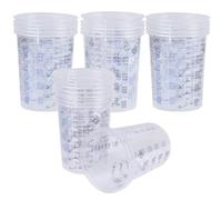 FiTspi Lot de 25 tasses à mélanger en plastique transparent, 600 cc, 600 ml, calibrées résistantes aux solvants, verres à mesurer réutilisables pour mélanger la résine, la peinture, les taches époxy