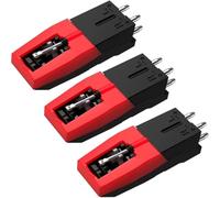 FiTspi Lot de 3 aiguilles de rechange pour tourne-disque avec étui de protection, cartouche universelle pour tourne-disque vinyle, LP vintage, cartouches phonographes