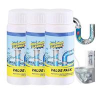 FiTspi Lot de 3 nettoyeurs puissants pour évier et canalisations, outil de nettoyage haute efficacité, agent de débouchage spécial pour toilettes, cuisine, salle de bain, douche et tuyaux