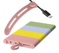 FiTspi Lot de 35 attaches de câbles réutilisables en silicone - 7 couleurs mélangées - Attaches élastiques pour attacher des cordons - Idéal pour PC, ordinateur, électronique, maison, bureau