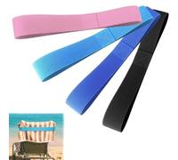 FiTspi Lot de 4 bandes élastiques pour serviettes de plage, chaises longues, clips durables