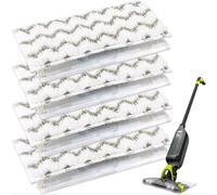 FiTspi Lot de 4 recharges de serpillère réutilisables compatibles avec Shark VACMOP VM252, VM251, VM190, VC205, VM250, VM200, en microfibre lavable absorbant la saleté pour sols durs