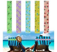 FiTspi Lot de 5 bandes de serviette de plage pour chaises longues, bande élastique pour serviette de bain de soleil, support de serviette de plage fixe, sangles coupe-vent pour chaises longues