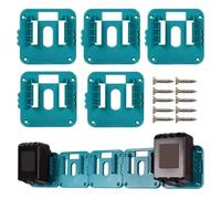 FiTspi Lot de 5 supports de batterie pour outils Makita 18 V Li-ion - Support mural pour Makita BL1860 BL1850 BL1840 BL1830