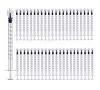 FiTspi Lot de 50 seringues Luer Lock de 1 ml sans aiguille, sans aiguille, seringue de colostrum pour remplir et mesurer les liquides, laboratoires scientifiques, arroser les plantes, nourrir les