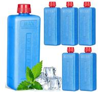 FiTspi Lot de 6 blocs de glace pour glacières, boîtes de glace étanches pour réfrigérateur, climatisation familiale, accessoires réutilisables pour boîte à déjeuner, sacs isothermes, voyages