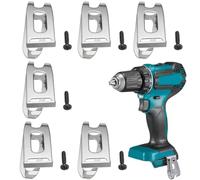 FiTspi Lot de 6 crochets à clip de ceinture pour perceuses sans fil Makita 18 V LXT - Accessoires pour outils électriques - Accessoires de rechange en acier inoxydable avec vis
