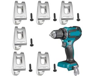 FiTspi Lot de 6 crochets à clip de ceinture pour perceuses sans fil Makita 18 V LXT - Accessoires pour outils électriques - Accessoires de rechange en acier inoxydable avec vis