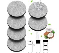 FiTspi Lot de 6 disques filtrants pour bouteille d'eau compatibles avec les bouteilles Brita Fill & Go pour réduire le chlore, 2 étapes de filtration efficace pour réduire le chlore, les