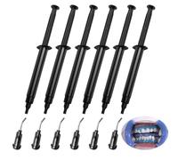 FiTspi Lot de 6 flacons de gel de protection gingivale professionnel avec 6 embouts de 3 ml, gel protecteur des gencives, seringue dentaire, fournit une barrière protectrice pour la thérapie des