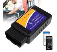 FiTspi OBD2 Lecteur de code Bluetooth réinitialisation pour iOS Android Windows ELM327 Outil de diagnostic OBD II pour moteur de voiture pour couple, OBD Fusion, application scanner de voiture