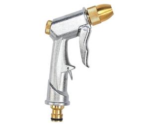 FiTspi Pistolet d'arrosage avec buse en laiton, buse de pulvérisation haute pression, pistolet à eau en métal robuste pour lavage de voiture et d'animaux domestiques, arrosage des plantes, nettoyage