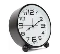 FiTspi Réveil avec chiffres arabes, réveil de chevet, silencieux, sans tic-tac, fonctionne avec piles, réveil de table de bureau, réveil minimaliste pour chambre à coucher
