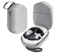 FiTspi Sac de transport rigide de grande capacité pour casque VR compatible avec Oculus Quest 2 VR Casque tactile, gris, Mode, RFF1527