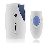 FiTspi Sonnette sans fil intelligente avec indicateur LED, sonnette de porte étanche, kit carillon sans fil à piles avec portée sans fil jusqu'à 120 m pour la maison, l'école, le bureau