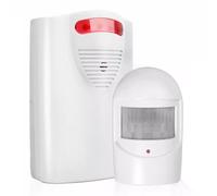 FiTspi Système d'alarme à détecteur de mouvement pour allée, dispositif de sécurité domestique, alarme sans fil pour intérieur ou extérieur, détecteur de mouvement PIR pour jardin, abri de jardin et