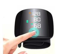 FiTspi Tensiomètre de poignet précis automatique, moniteur de pression artérielle portable avec grand écran LCD, brassard de poignet réglable avec fonction mémoire pour usage domestique et voyage