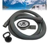 FiTspi Tuyau d'eau de 1,5 m avec raccord d'évier de 56 mm, kit de tuyau d'évacuation des eaux usées de caravane, pièces de sortie d'égout de voiture pour bateau, caravane, camping-car, camping-car