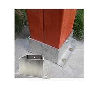 FitsPosts Base d'ancrage en métal robuste pour balustrade de porche et pergola Vis en acier inoxydable incluses