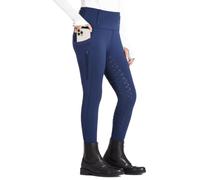 FitsT4 Sports Culotte d'équitation pour Enfants Leggings d'équitation pour Filles Fond intégral en Silicone Pantalon d'équitation Taille Haute avec 2 Poches latérales