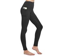 FitsT4 Sports Leggings d'équitation d'hiver pour Femmes Culotte d'équitation en Silicone avec Doublure en Polaire, Poche pour téléphone Portable et Passants de Ceinture