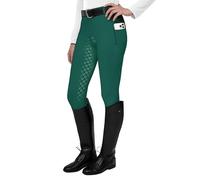 FitsT4 Sports Leggings d'équitation pour Femmes Pantalon d'équitation entièrement doublé en Silicone avec Poche pour téléphone Portable et Passants de Ceinture