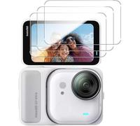 FitStil Lot de 3 films de protection d'écran pour INSTA 360 Go Ultra Ultra Transparent Protection d'écran en verre trempé anti-rayures, anti-traces de doigts, dureté 9H, accessoires INSTA 360 Go Ultra