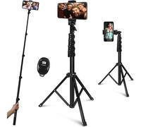 FitStill 2 in 1 Detachable and Retractable Tripod Selfie Stick for Cell Phone, Compatible with Go Pro, DJI, iPhone and Android Phones