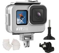 FitStill 80M Aluminum Alloy Waterproof Case for Go Pro Hero13 / Hero12 / Hero11 / Hero10 / Hero9 Black for Go Pro Hero 13 / 12 / 11 / 10 / 9 Black