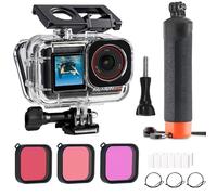 FitStill Boîtier étanche pour DJI Osmo Action 5 Pro/4/3, Plongée sous-Marine Jusqu'à 196 PI/60 M + Poignée de Flottabilité + Filtre de Plongée, Kit de Filtre de Plongée pour Action 5 Pro/4/3
