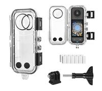 FitStill Boîtier étanche pour Insta 360 X5 - Étanchéité 40 m - Lentille en verre optique HD X5 - Boîtier de plongée - Protection complète - Compression - 5 accessoires