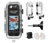 FitStill Boîtier étanche pour Insta 360 X5, profondeur de plongée de 40 m, lentille en verre optique HD, boîtier de plongée pour photographie sous-marine, protection complète, accessoires X5