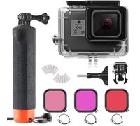 FitStill Étui de protection étanche pour Go Pro Hero 7/6/5/2018 noir, comprend 3 filtres de plongée, poignée flottante, kit d'accessoires