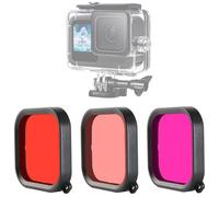 FitStill Filtre de plongée tricolore uniquement compatible avec FitStill Go Pro Hero 13/12/11/10/9 - Boîtier étanche noir (non compatible avec les boîtiers étanches en alliage d'aluminium)