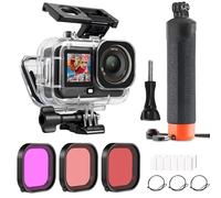 FitStill Kit de plongée complet pour DJI OSMO Action 6, étui étanche de 60 m, 3 filtres et poignée flottante pour plongée avec tuba, surf, étui de protection, accessoires de protection DJI Action 6