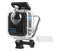 FitStill L'étui de protection étanche de 40 m est uniquement compatible avec Go Pro Max 2, lentille optique en verre résistant à la poussière et à l'eau, boîtier de plongée sous-marine, 2 accessoires