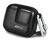 FiTSTILL Mini étui de Rangement Portable à Coque Rigide pour Go Pro Hero 13/12/11/10/9/8/7/(2018)/6/5, Sac de Rangement de Voyage pour DJI Osmo Action 5 pro/4/3/2/1, etc. (Étui en PU Noir)