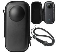 FiTSTILL Mini étui de Rangement Rigide en PU Noir Compatible avec Insta 360 X5/X4, Mini étui de Protection étanche, Accessoires Insta 360X5