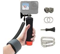 FitStill Monopode étanche avec poignée flottante + corde en acier Cored de sécurité pour caméras d'action Go Pro Hero Session DJI Osmo plongée sous-marine Selfie Stick