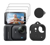 FiTSTILL Set de protection pour INSTA 360 Go Ultra, film de protection d'écran + coque en silicone + protection d'objectif en silicone, accessoires INSTA 360 Go Ultra Protective